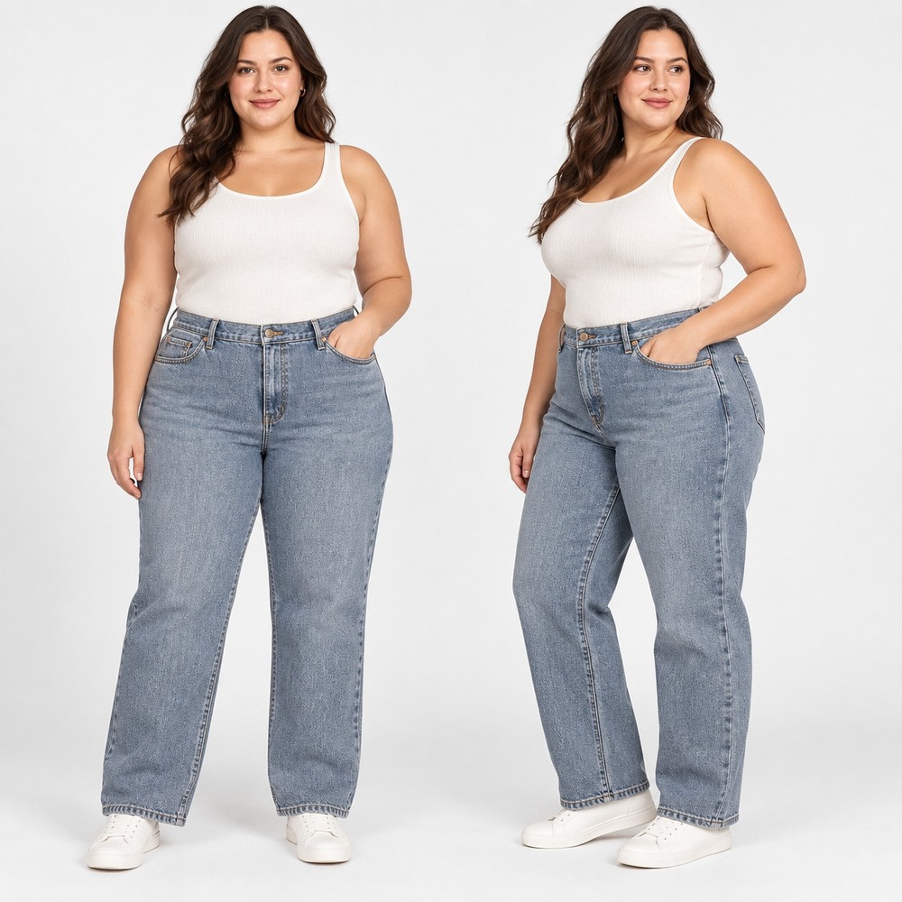 VENEZIA Lane Bryant Jeans Womens 20 Average Easy Fit Blue Cotton Denim Straight